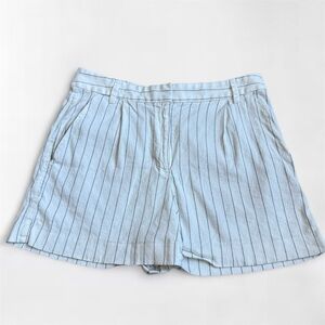 LOFT Linen Blend Striped Shorts Size 6